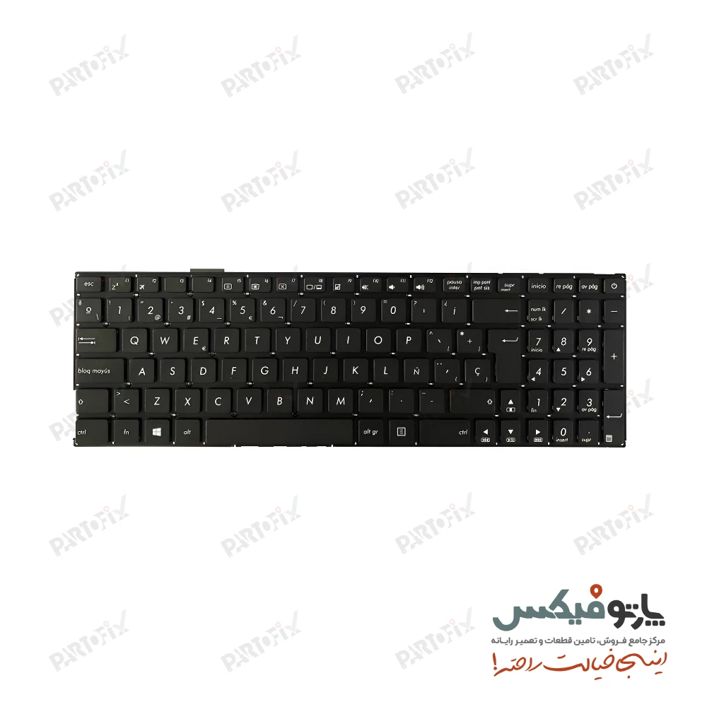 کیبورد لپ تاپ ایسوس X542 با کلید پاور